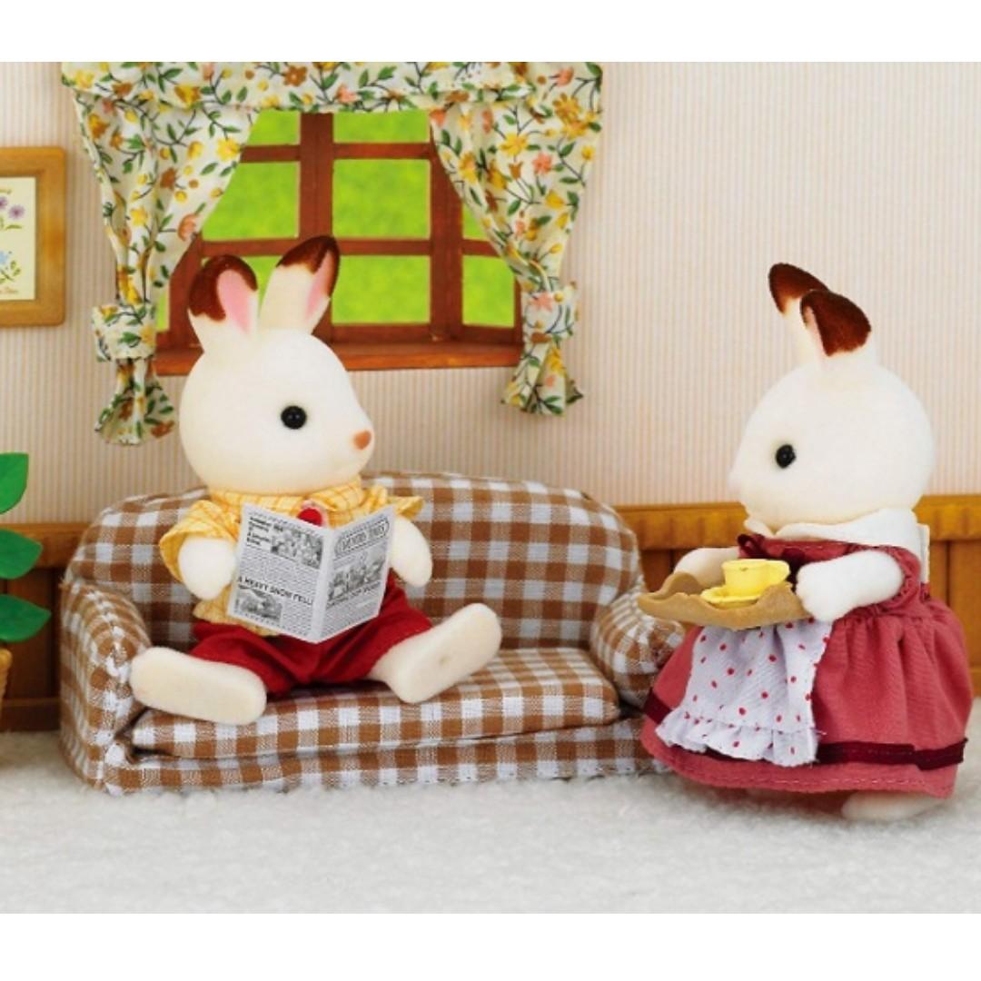 sylvanian families chocolate rabbit father set