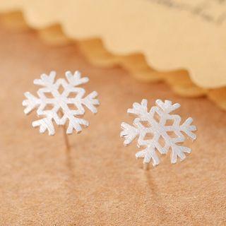 Snowflake ❄️ Christmas s925 silver stud Earrings