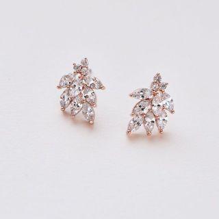 Mia Floral CZ Bridal Earrings 新娘耳環 (非淘寶貨)