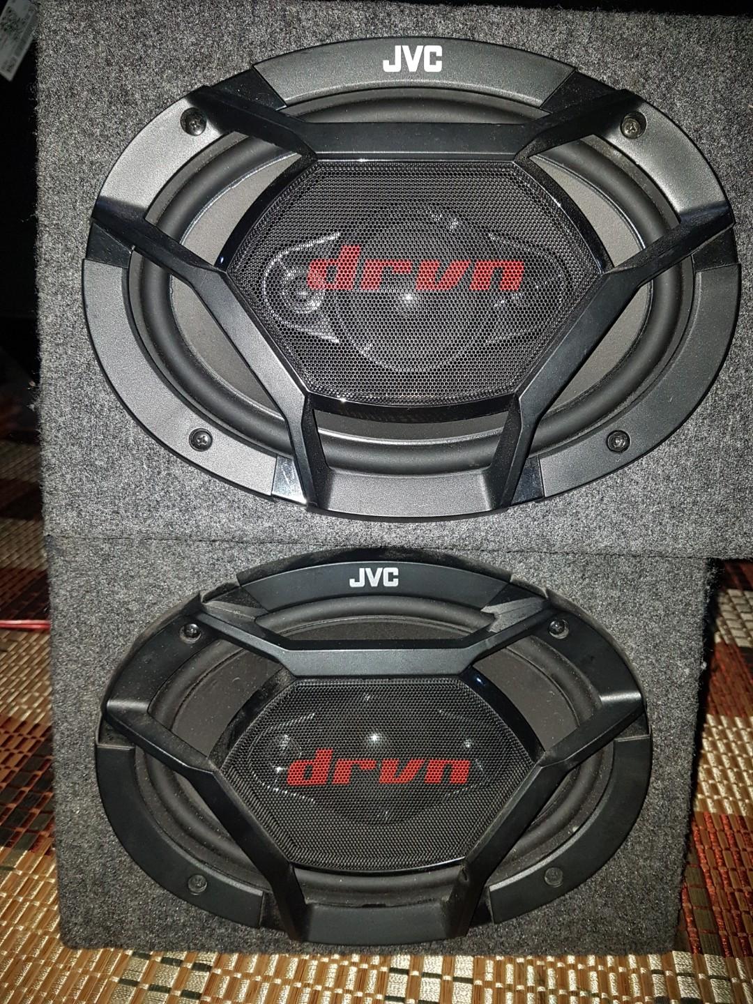 3 way pioneer 6x9 speaker 450w max 90rms with box+jvc grill and 4ch car