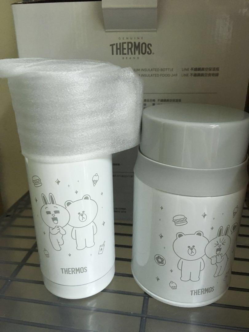 萬寧印花 萬寧 line friends thermos 不鏽鋼保温瓶 保溫杯 吸管瓶 燜燒杯 , 傢俬＆家居, 廚具和餐具, 廚水杯、水壺