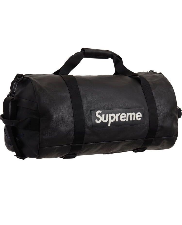 supreme nike leather duffle bag
