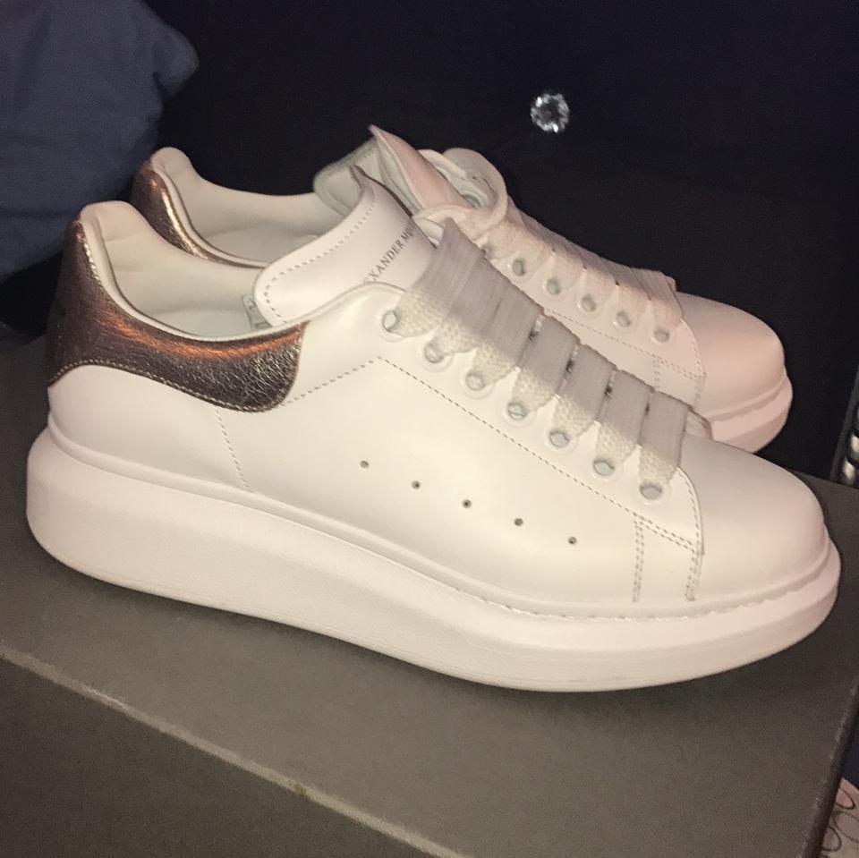 alexander mcqueen rose gold sneakers