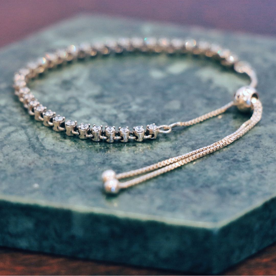 Sparkling slider tennis bracelet shop