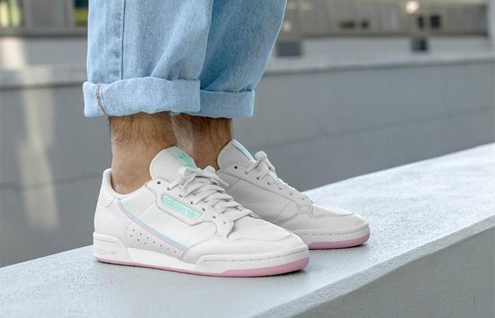 Adidas continental 80 pink and mint