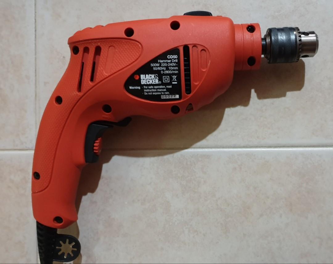 Black \u0026 Decker hammer drill CD50 (500W 