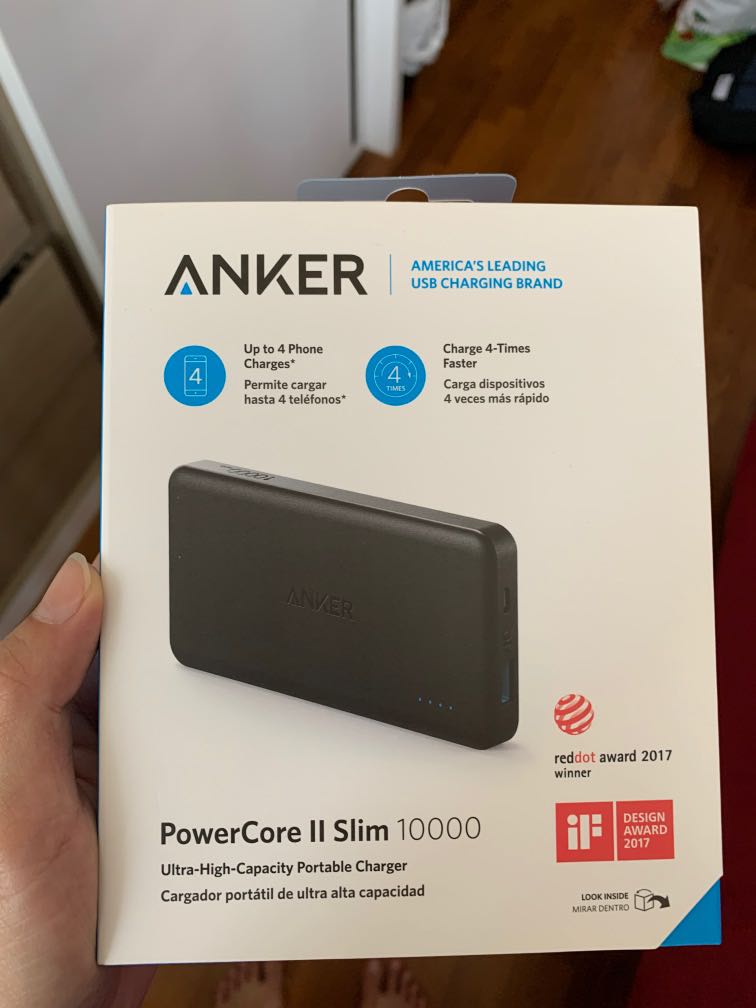 Ruckus indgang Vellykket BNIB Anker PowerCore II Slim 10000, Mobile Phones & Gadgets, Mobile &  Gadget Accessories, Power Banks & Chargers on Carousell