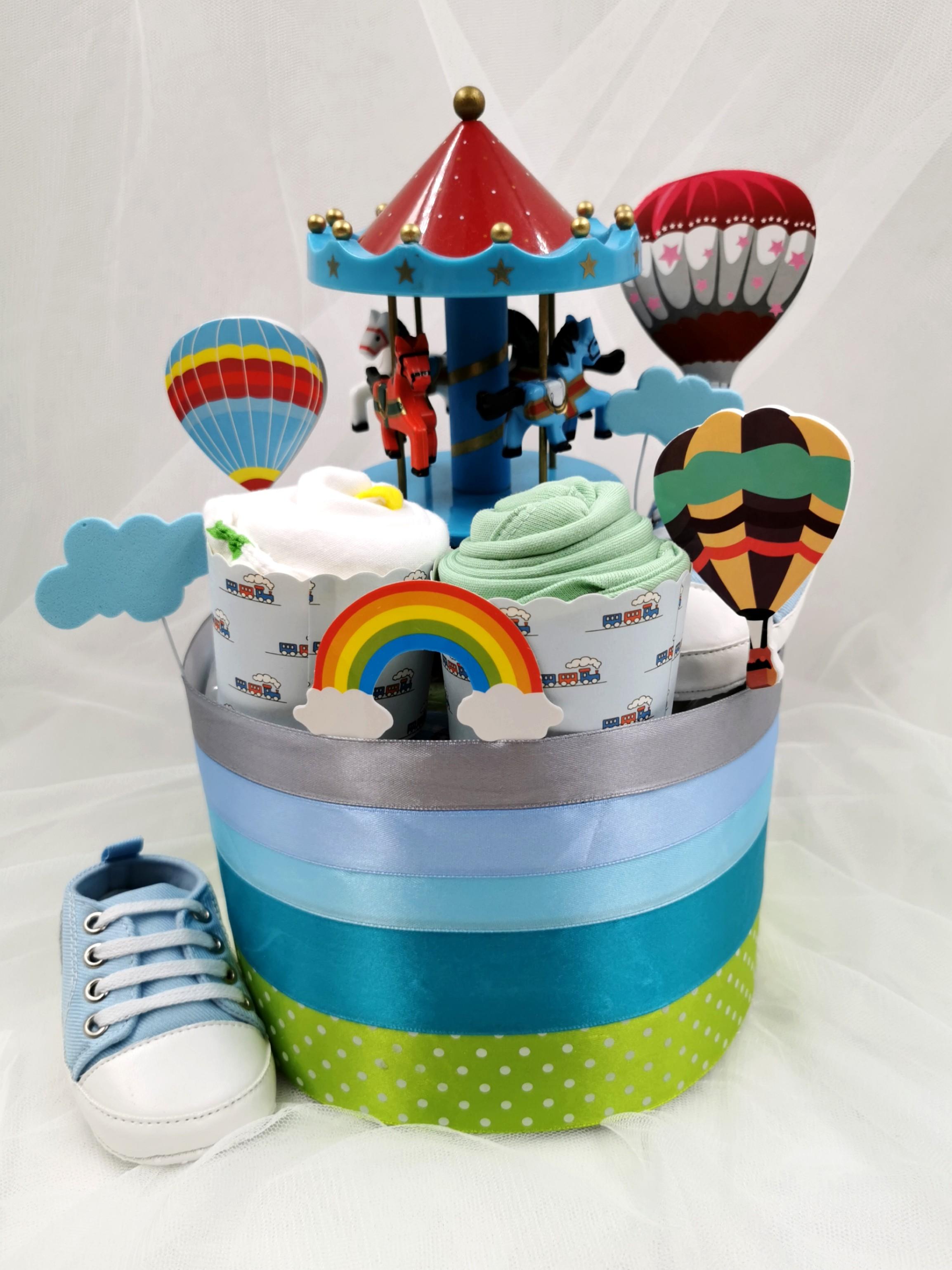 hot air balloon baby hamper