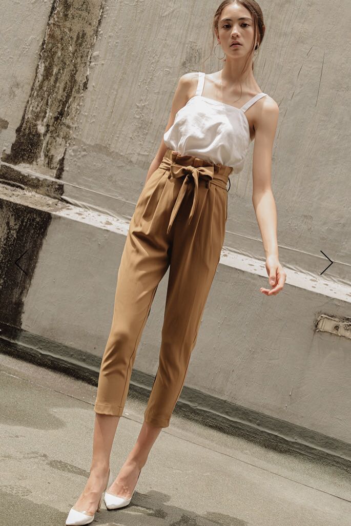 Fashmob Tate Paperbag Pants Camel 
