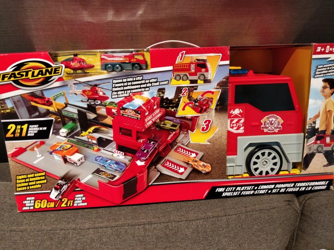 fast lane fire city playset