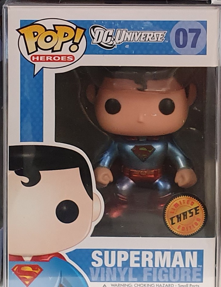 DC  - Superman Metallic Chase & Original Pop! Vinyl Figure Bundle