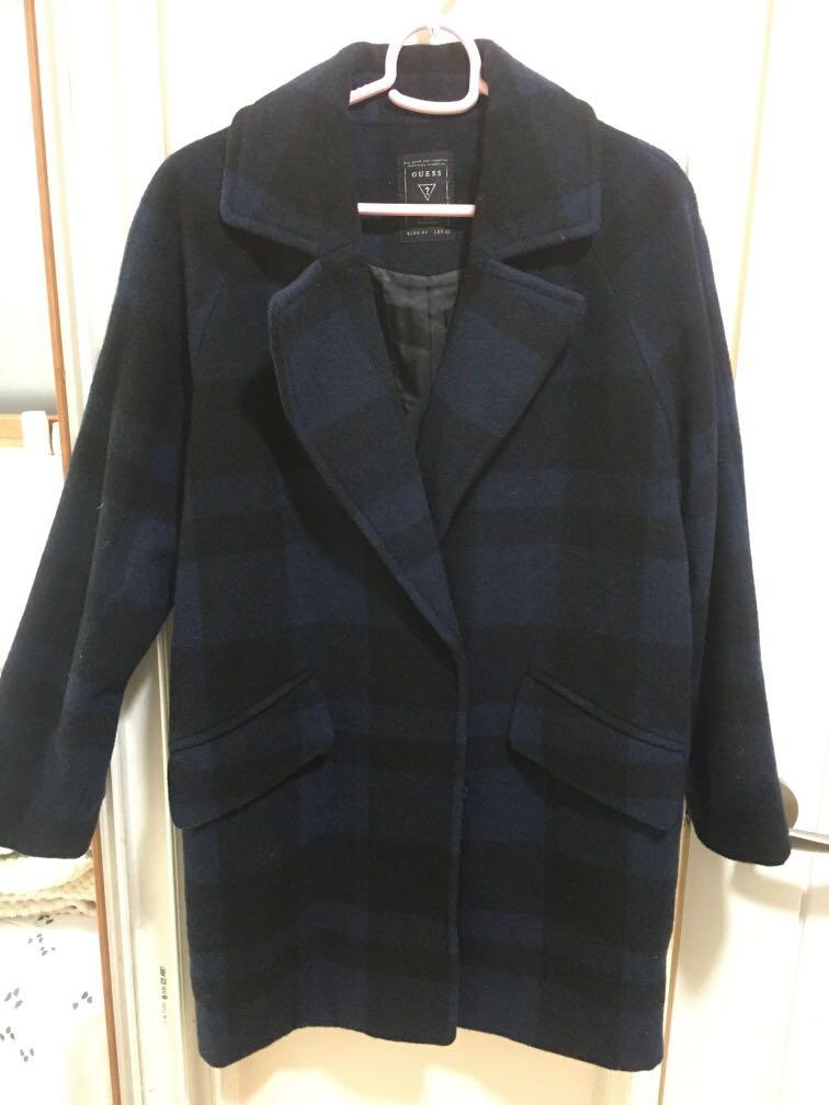 guess plaid coat
