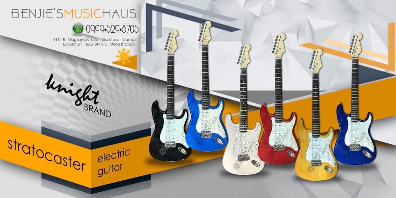 Knight Stratocaster Electric Guitar With Free Full Set Up Into Low