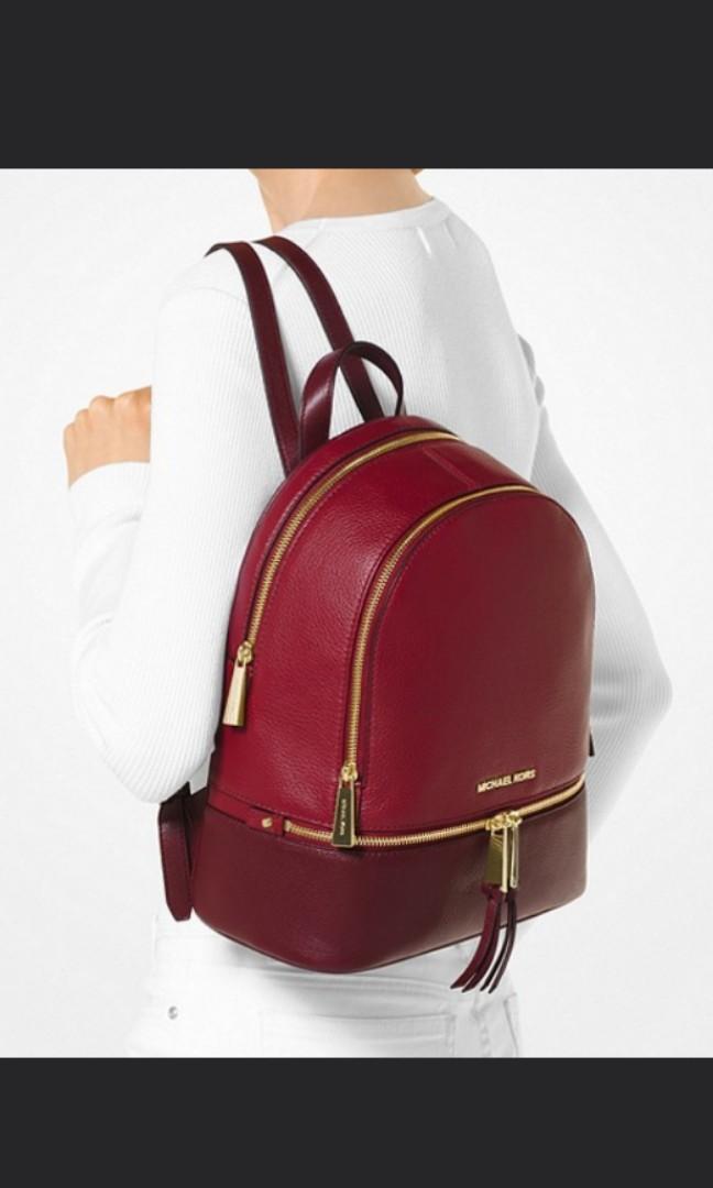 michael kors maroon backpack