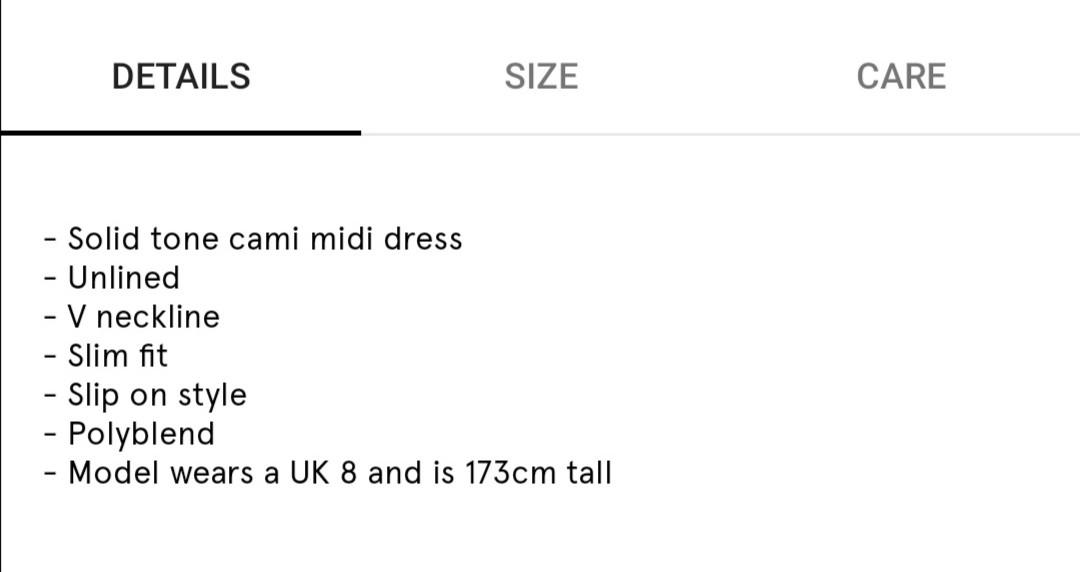Missguided Spaghetti Strap Midi Dress Women s Fashion Tops