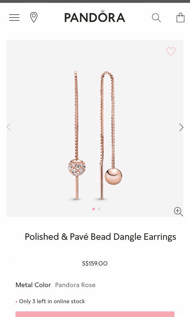 Pandora pave bead earrings shop