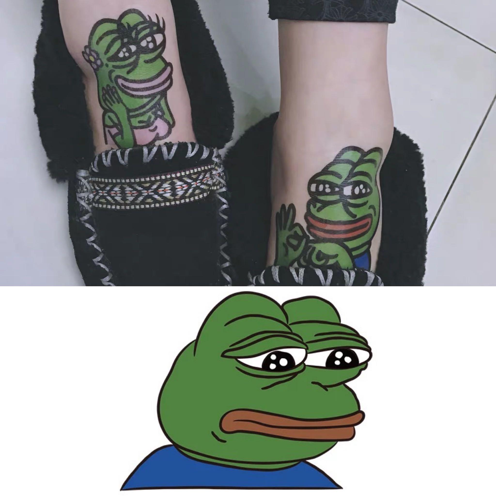 Pepe紋身貼紙（包郵）, 興趣及遊戲, 手作＆自家設計, 其他- Carousell