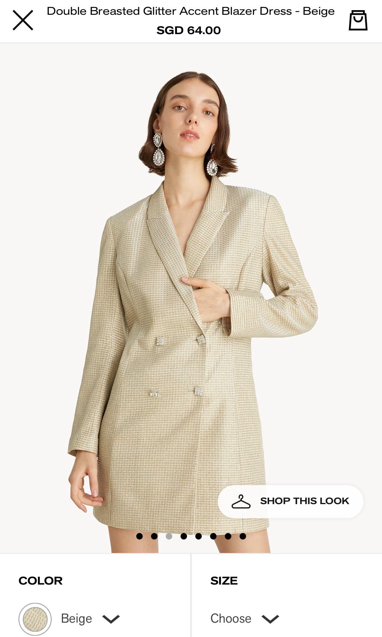 Glitter blazer dress online