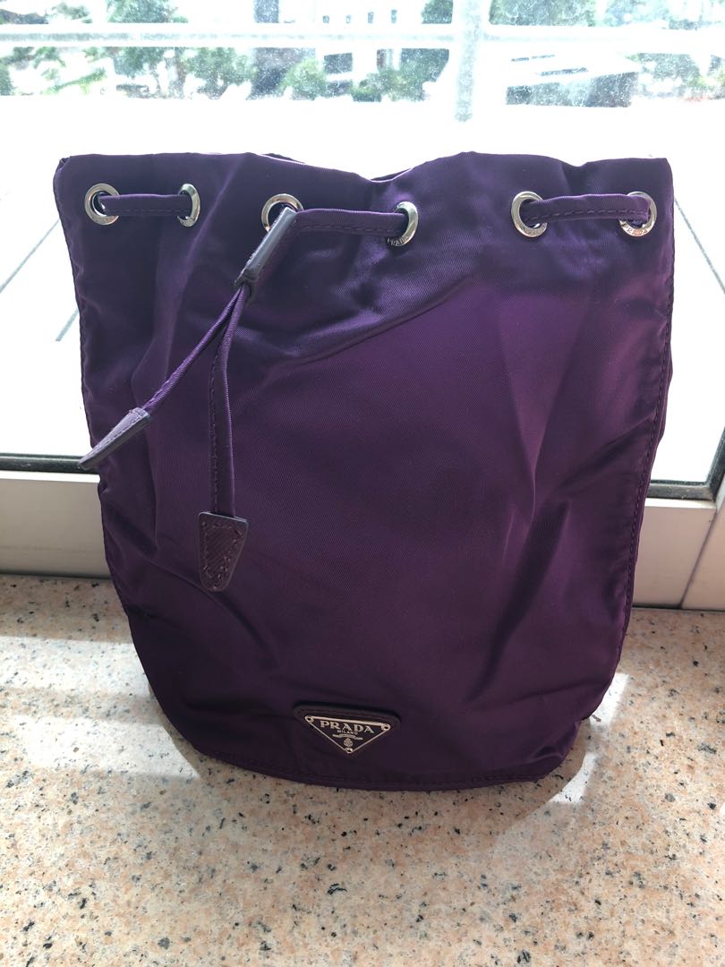 prada vela drawstring bag