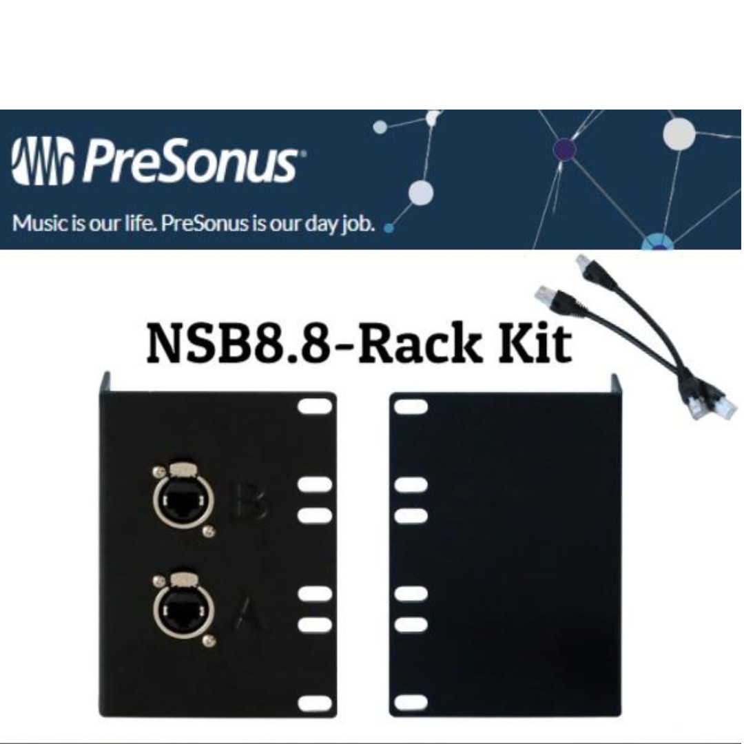 Kit Rack Presonus NSB 8.8 - Per Montaggio In Rack 19", Con Pannelli E Connettori Ethernet