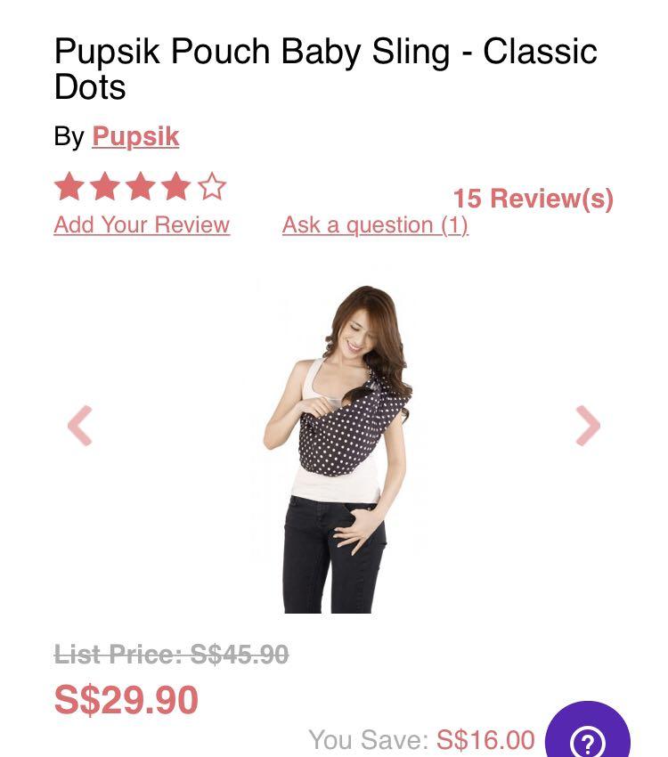 pupsik pouch baby sling