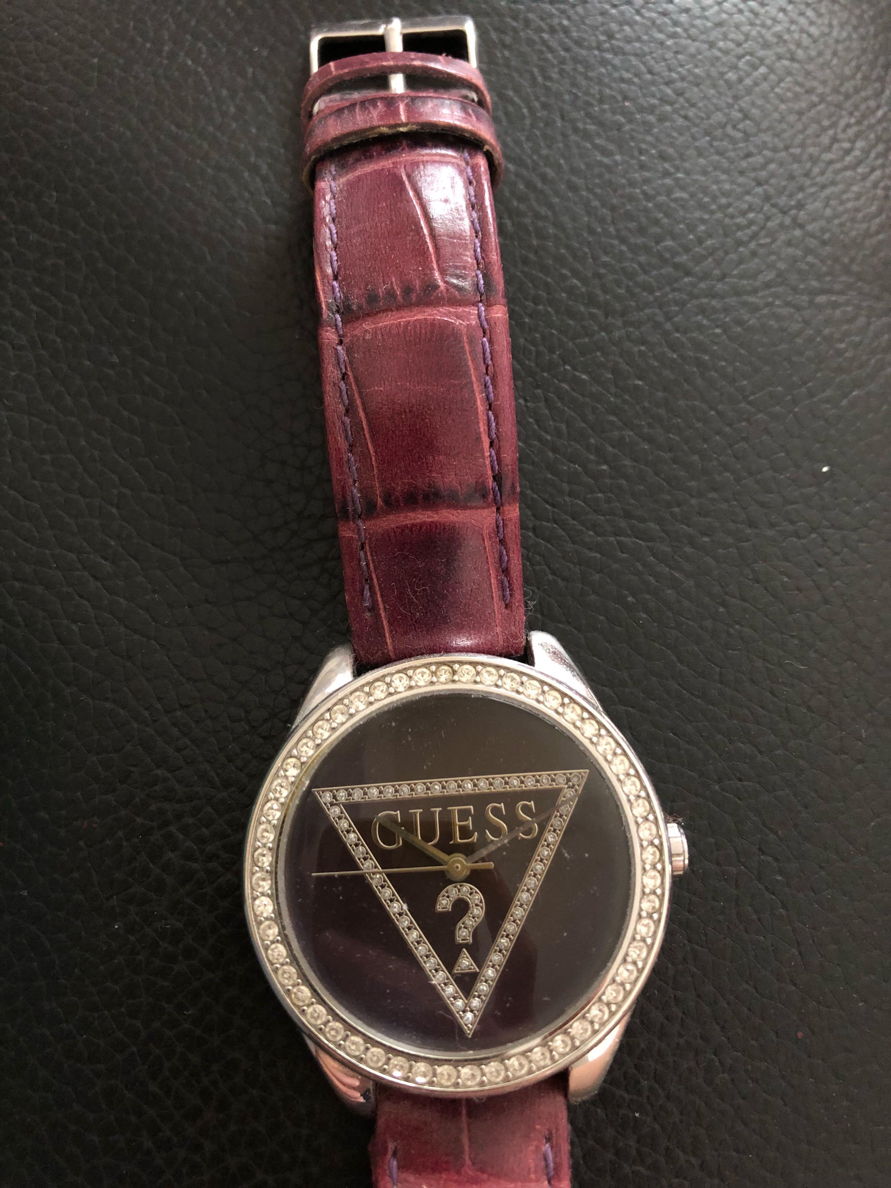 Purple guess watch sale