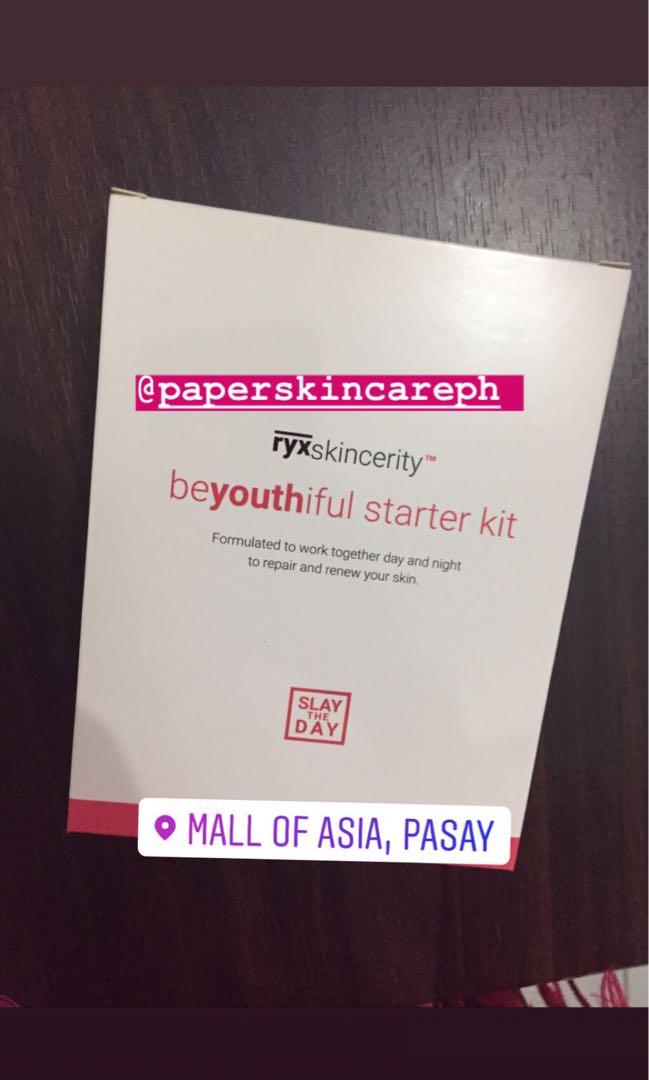 Ryx Skincerity beYOUTHiful Starter Kit (Category: Face Care) located in Mandaluyong City. Submitted by vlrieong (Listing ID 265305315, Image 3). Description: Rejuv set from Ryx Skincerity #inMandaluyong.