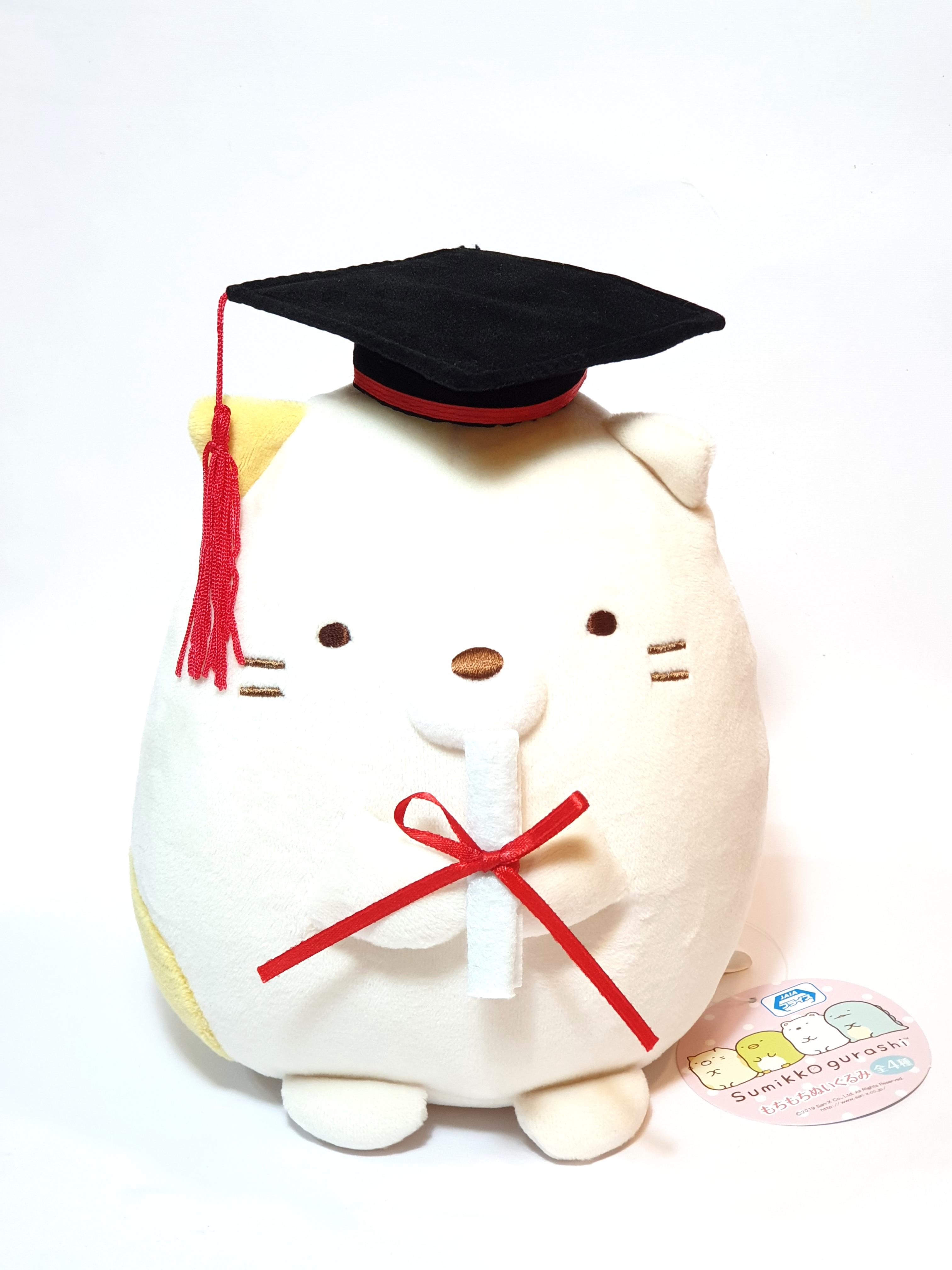 Graduation store cat plush