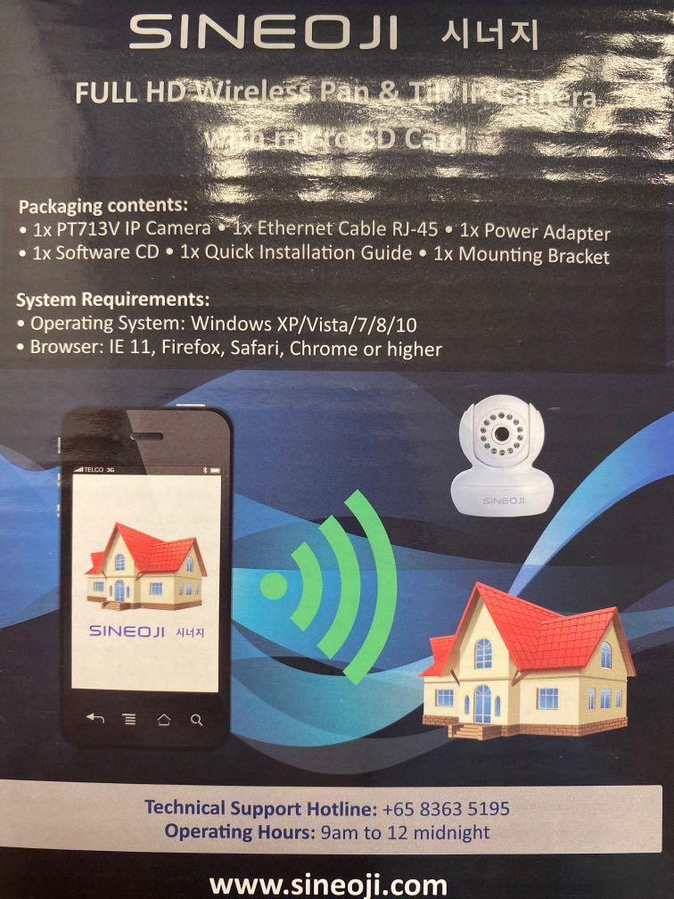 Sineoji PT713V wireless IP camera Furniture Home Living