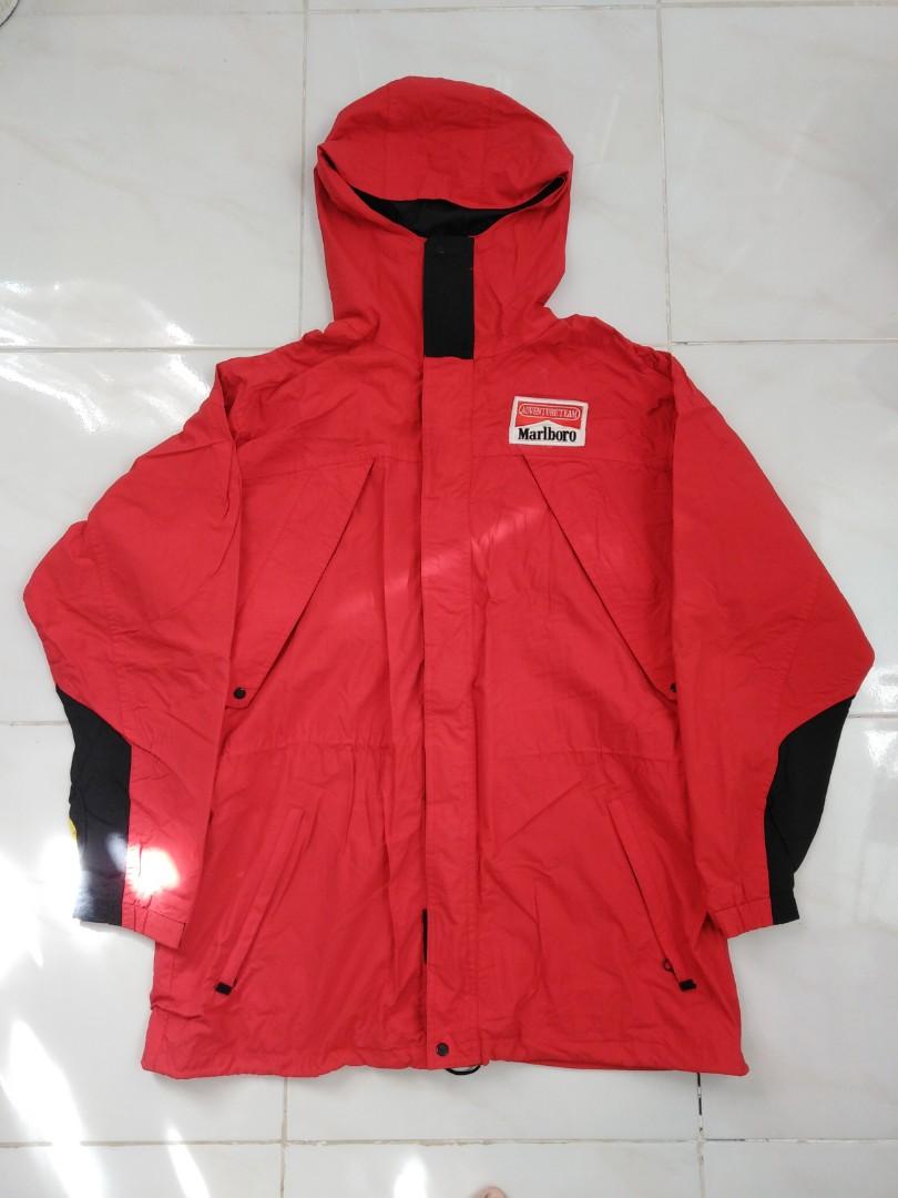 Vintage Marlboro Adventure Strom Jacket (Category: Coats, Jackets and Outerwear) located in Carmona. Submitted by seberstuff (Listing ID 265313354, Image 1). Description: Great condition 9/10 Gently used Size : Medium but fits Large Made in Taiwan Vintage 90's Flaws: black stain at the back portion, waist elastic rubber, stretched out. considering 25+ yrs old Free shipping LBC Branch pick up only door to door add 100.