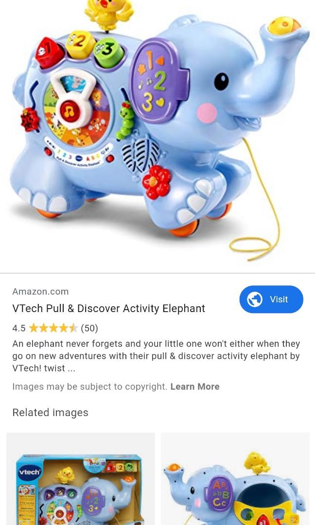 Vtech pull and discover sale elephant