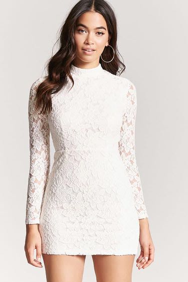 White Lace Dress Forever21 Women S Fashion Clothes Dresses Skirts On Carousell