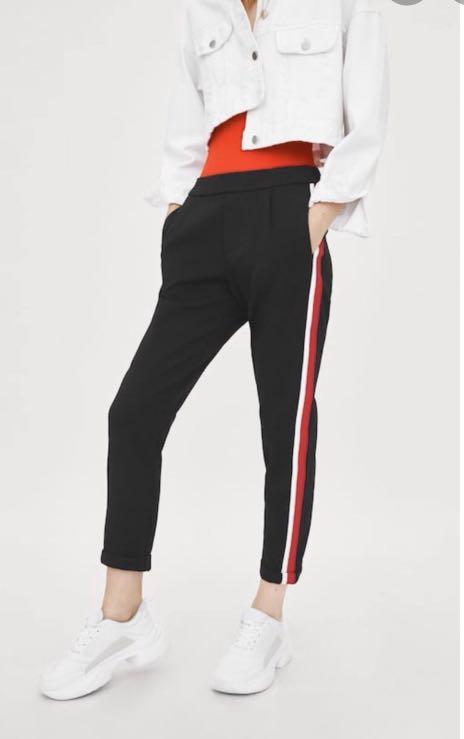 Zara red striped trousers Clearance