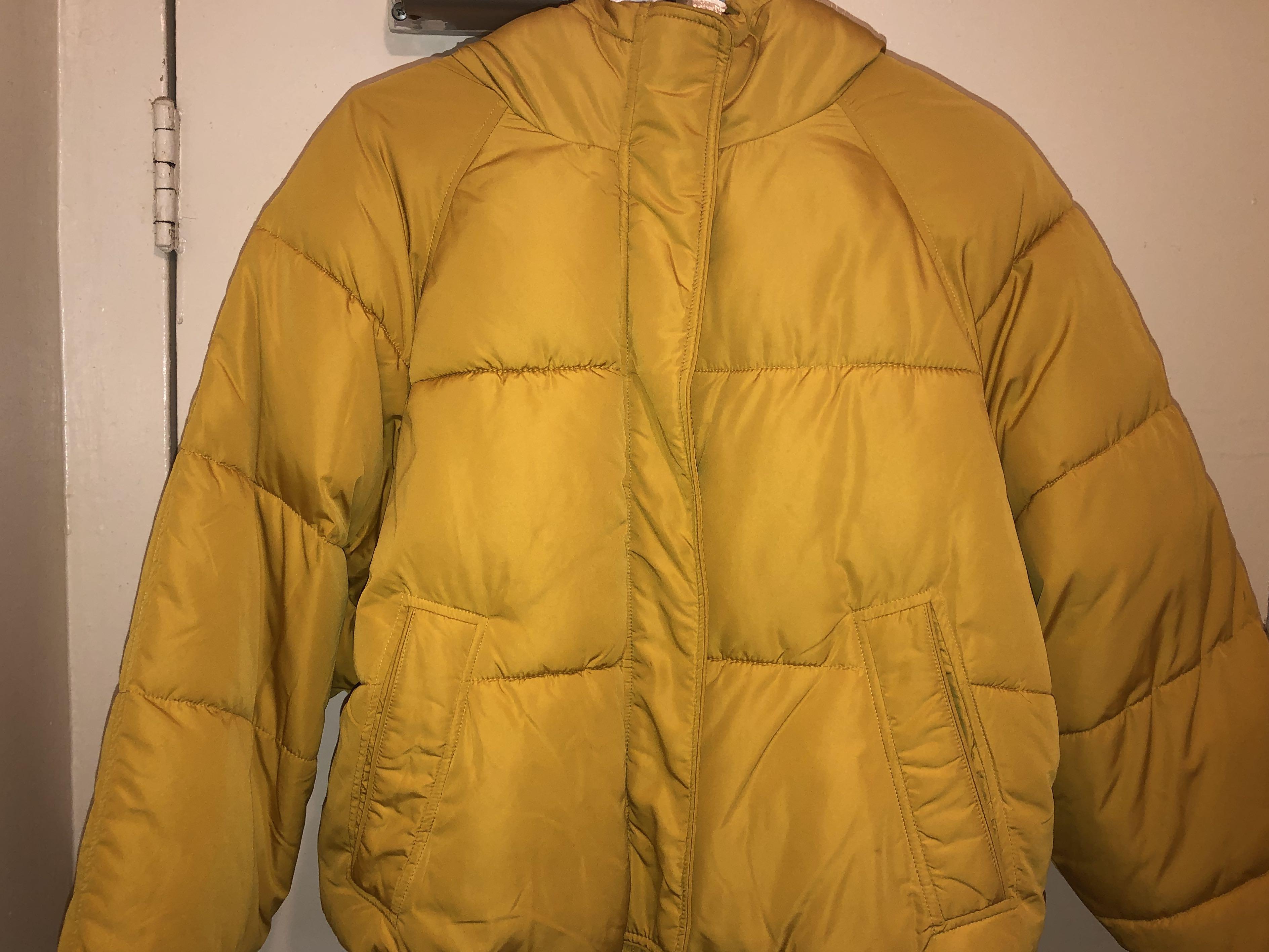 zara yellow puffer