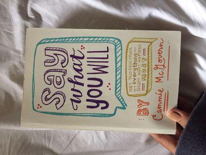 Say What You Will english book