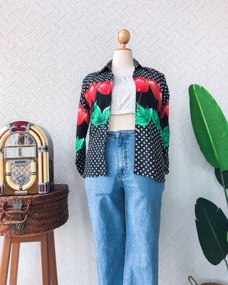 UK12-14 🍿 PLUS SIZE Vintage Blouse VB2963