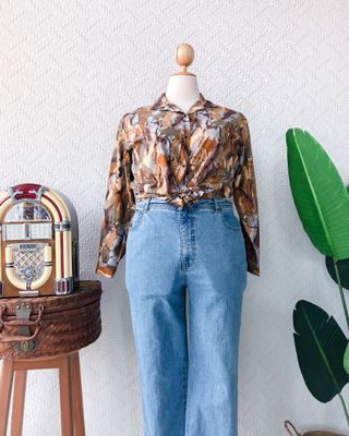 UK16-18 🍿 PLUS SIZE Vintage Blouse VB2967