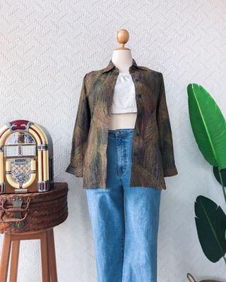 UK12-14 🍿 PLUS SIZE Vintage Blouse VB2971