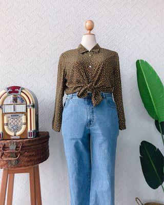 UK16-18 🍿 PLUS SIZE Vintage Blouse VB2973