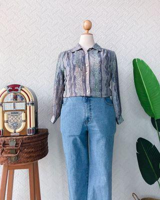 UK12-14 🍿 PLUS SIZE Vintage Blouse VB2974