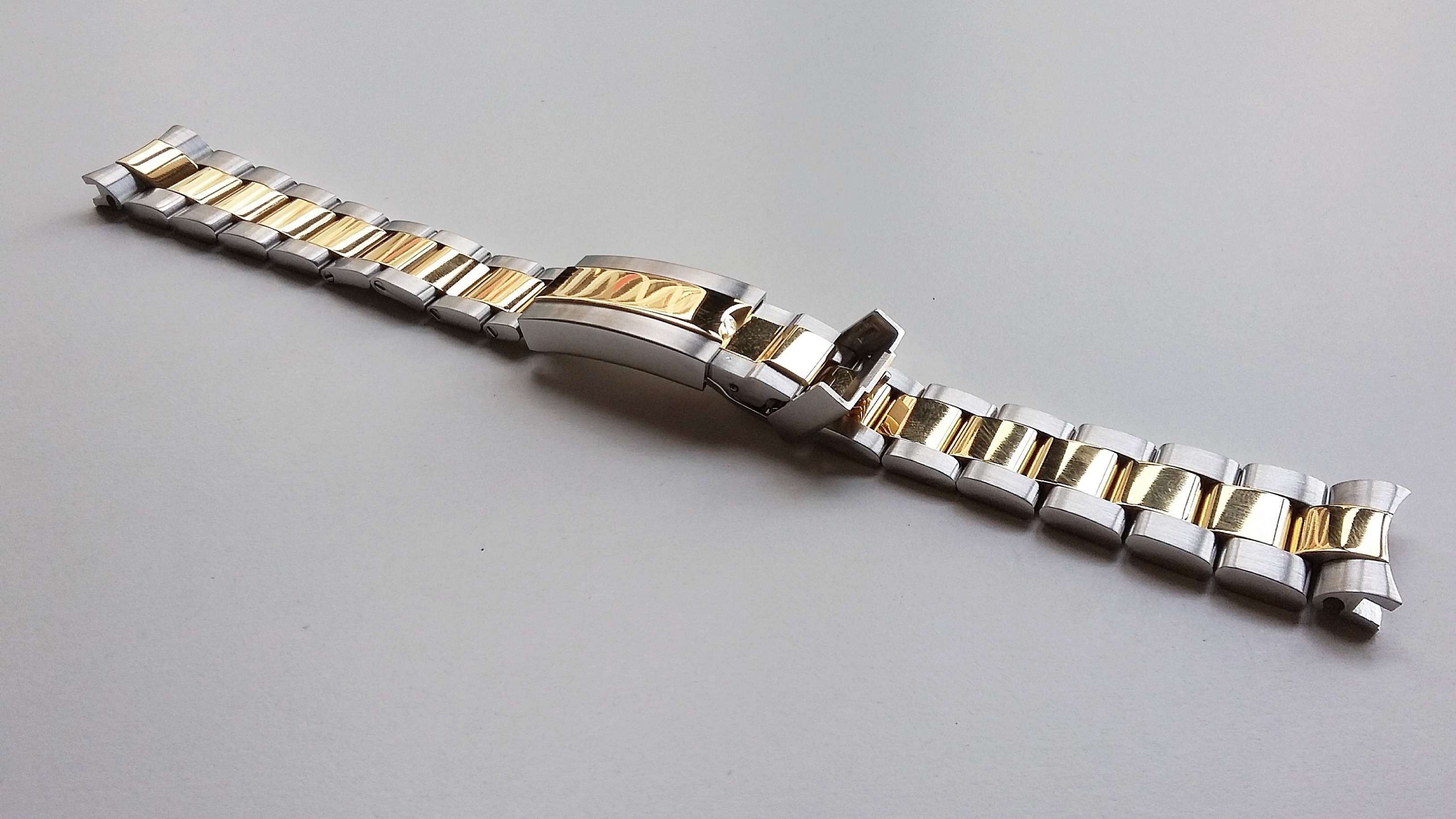 20mm LUG SIZE HALF GOLD PLATED AFTERMARKET STAINLESS STEEL