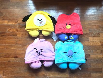 BTS BT21 COOKY Shooky Sitting Cushion Plush Line Friends Official New 38cm