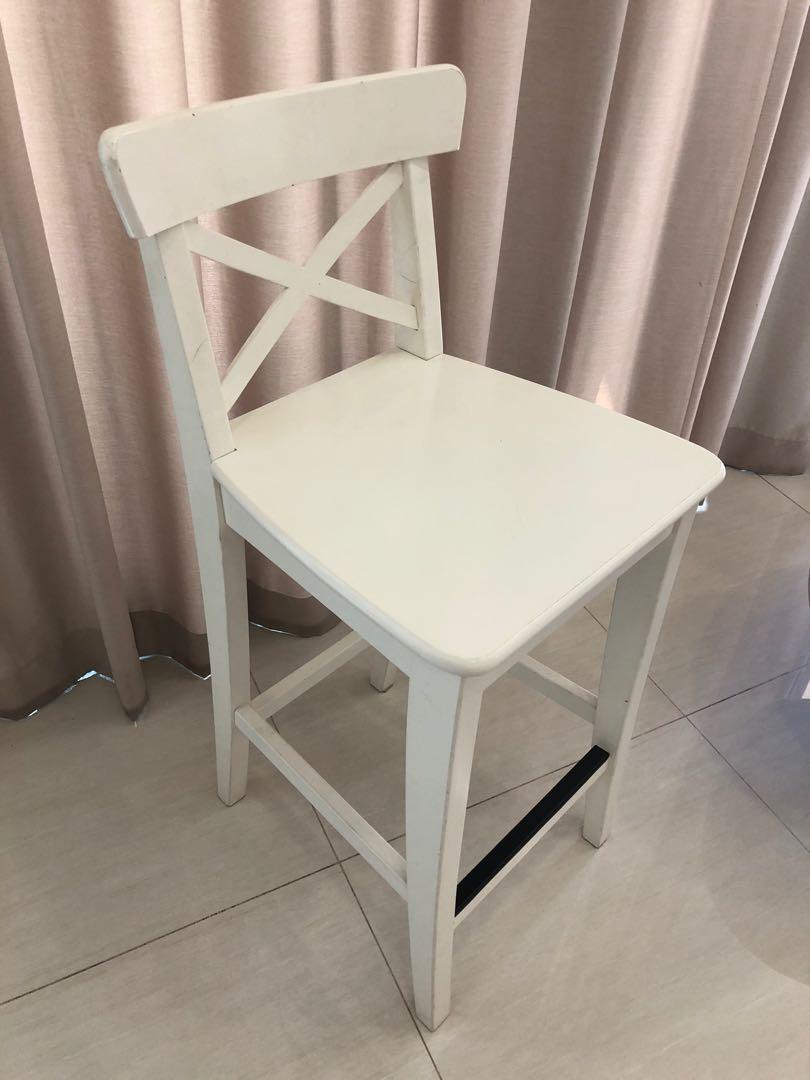2 IKEA Ingolf chairs with chair pad Furniture Home Living Furniture Chairs on Carousell