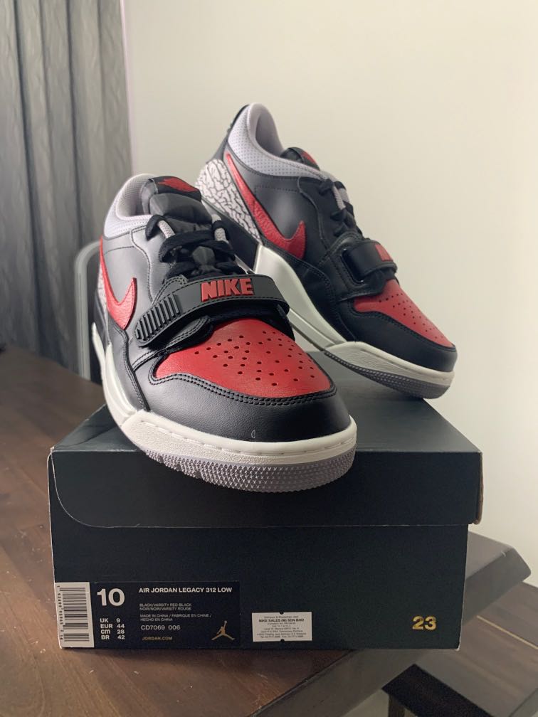 Air Jordan Legacy 312 Low Bred Men S Fashion Footwear Sneakers On Carousell