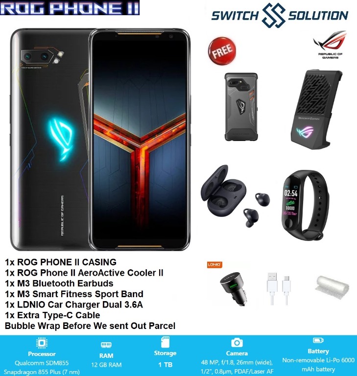 Asus rog phone 2 12gb ram 1tb best sale