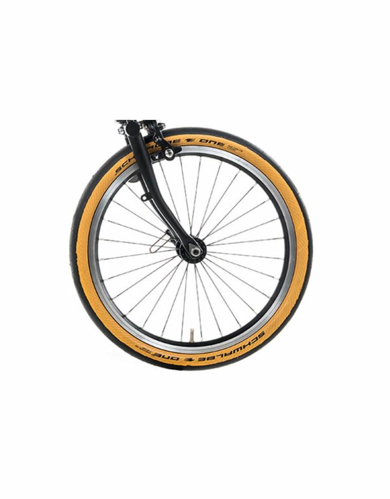 Brompton Schwalbe One Folding Tyre Tan Wall 16 x 1.35 Inch 35 349 not continental kojaks marathon Sports Equipment Bicycles Parts Parts Accessories on Carousell