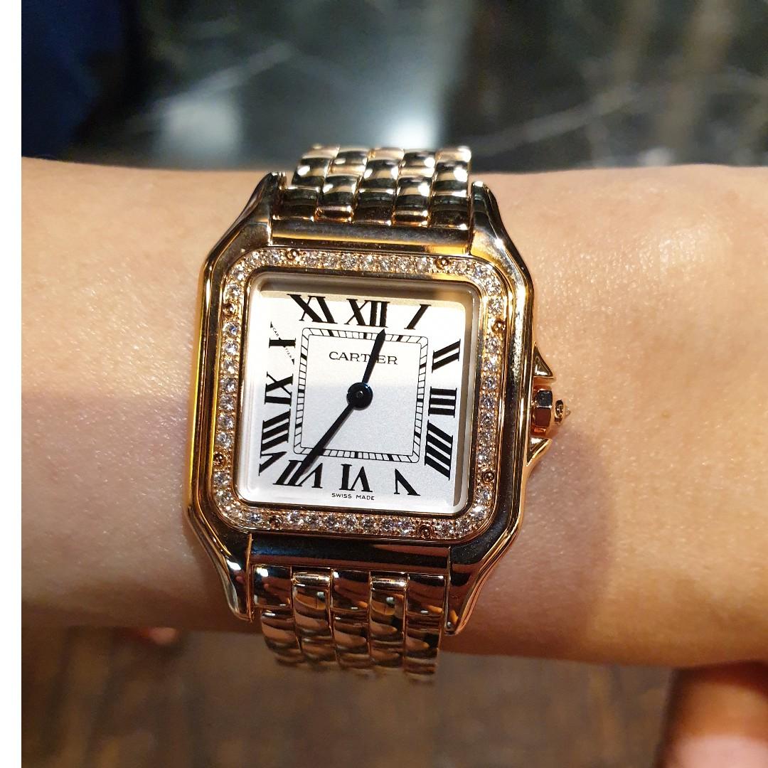 Cartier panthere on sale rose gold watch