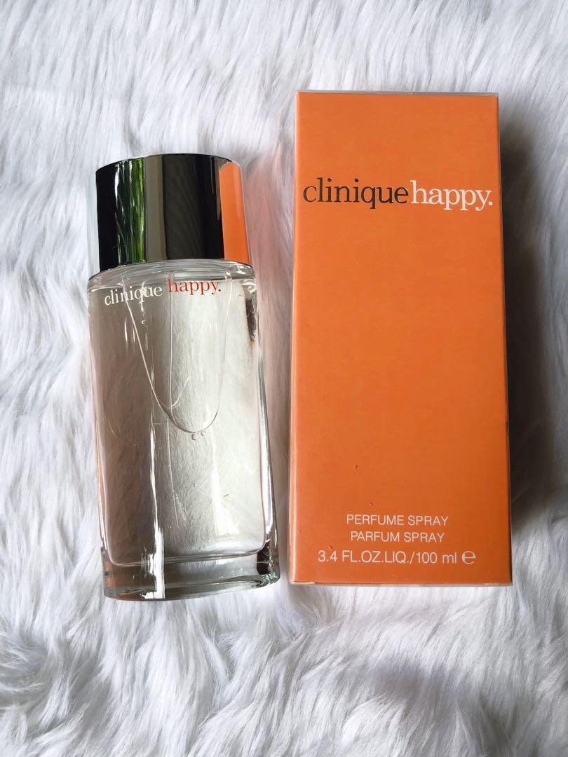 Clinique Happy For Women (Category: Face Care) located in Mandaluyong City. Submitted by samthings711 (Listing ID 265498217, Image 1). Description: Authentic Tester Perfume 100ML For Women.