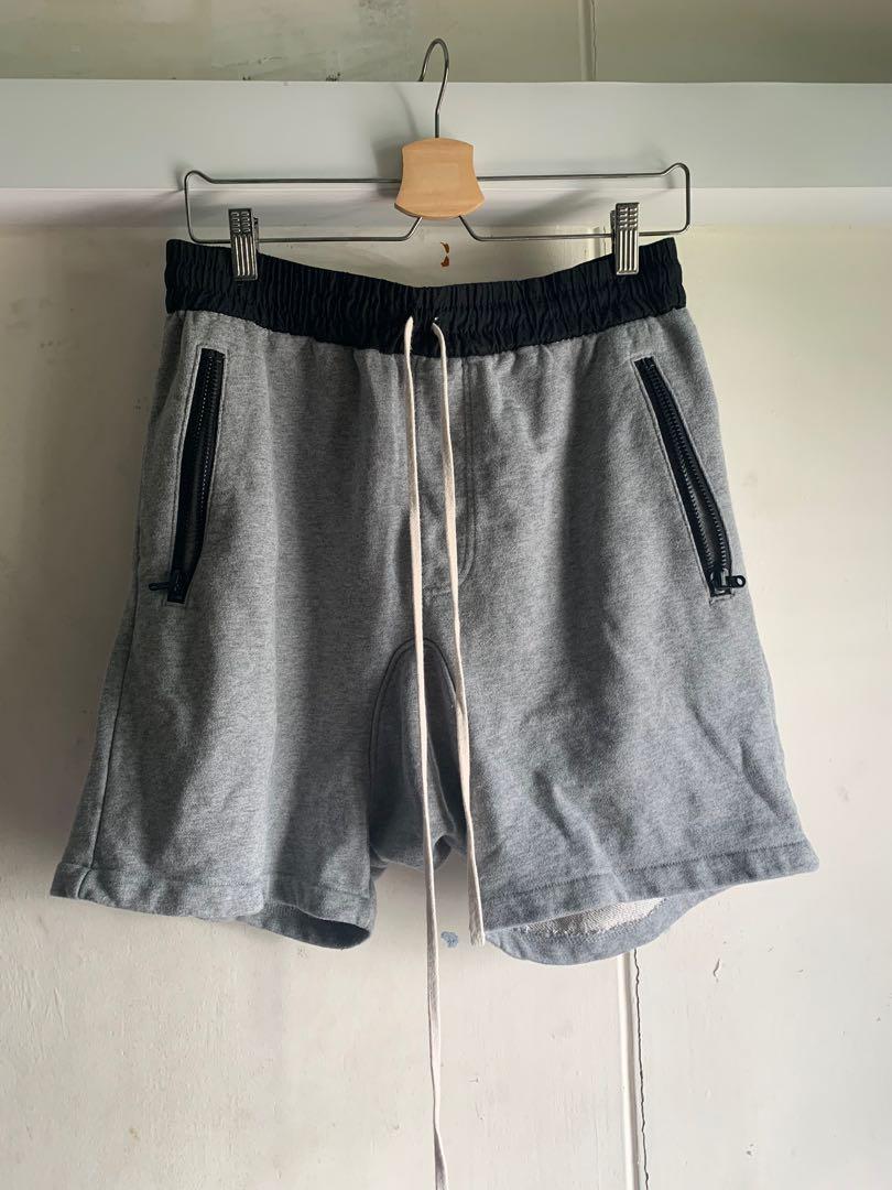 Fear of god fog essentials drawstring shorts silver grey on sale