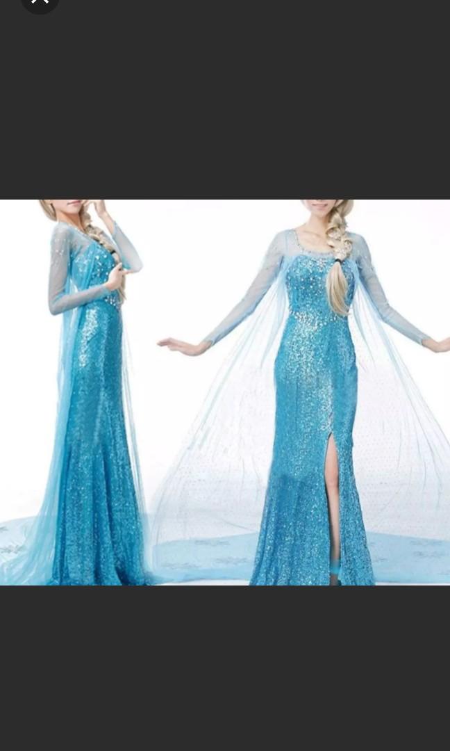 Frozen Elsa costume for adult Women s Fashion Dresses Sets